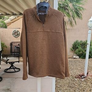 REI Men's Tan Zip-Up Sweater